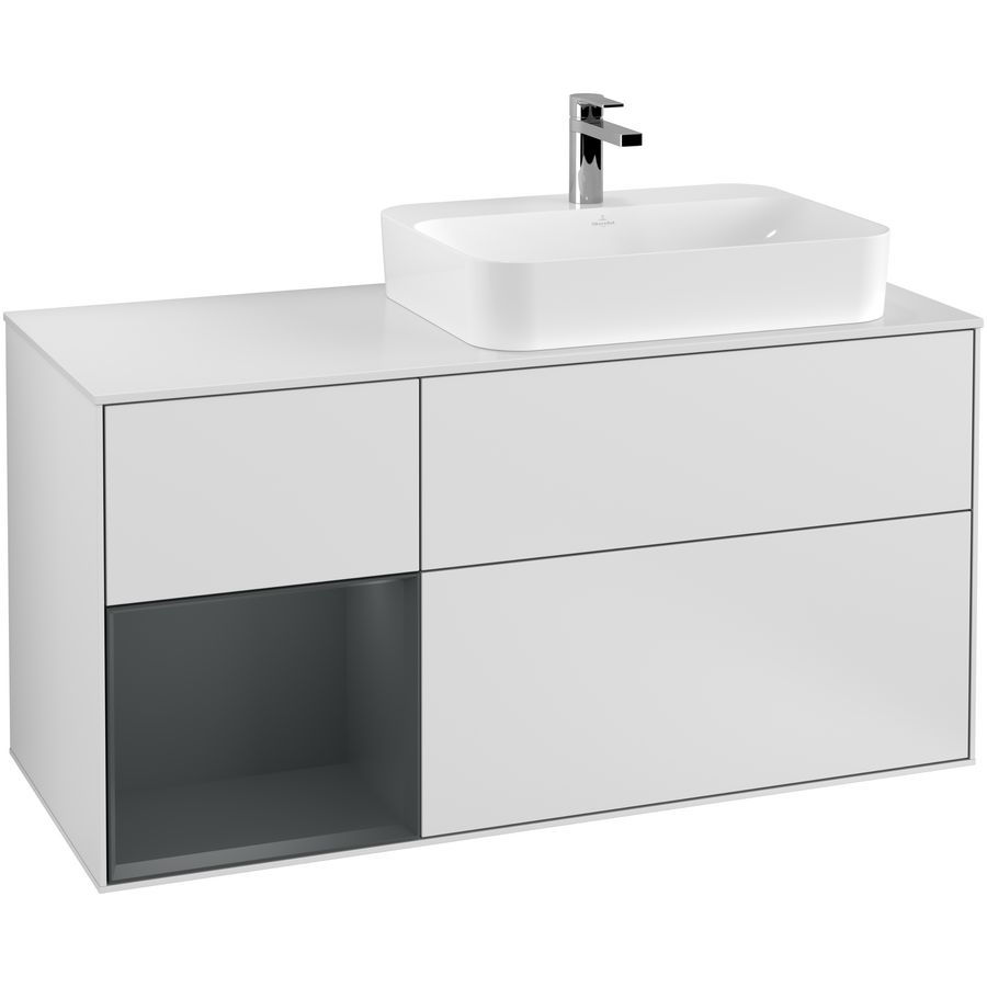 Wastafelonderkast Finion 1200x603x501mm White Matt Lacquer F391HGMT