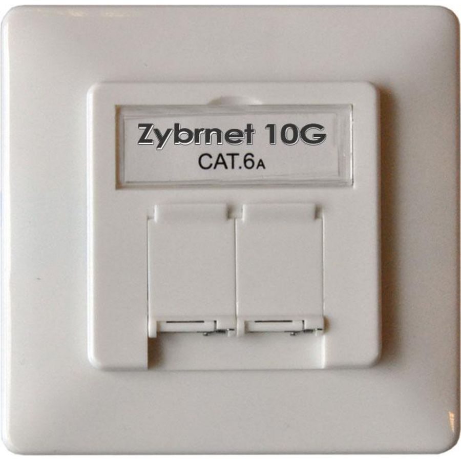 contactdoos CAT6A 2xRJ45 LSA+ Shielded tbv inbouw 80x80mm