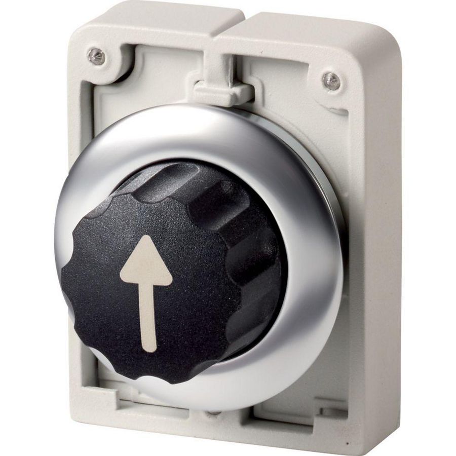Keuzeschakelaar 30mm RVS vlak 3stand knop vast M30I-FWR3-X7