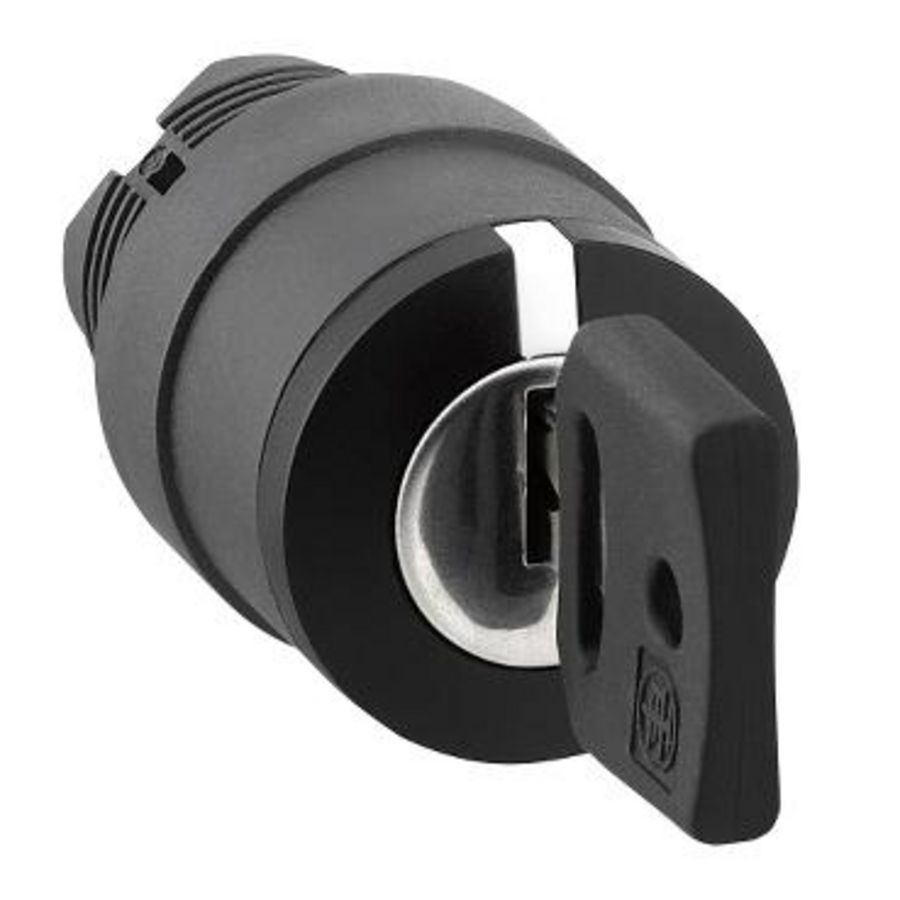 Kop sleutelschakelaar 3 standen 45° 22mm Zwart Harmony XB5