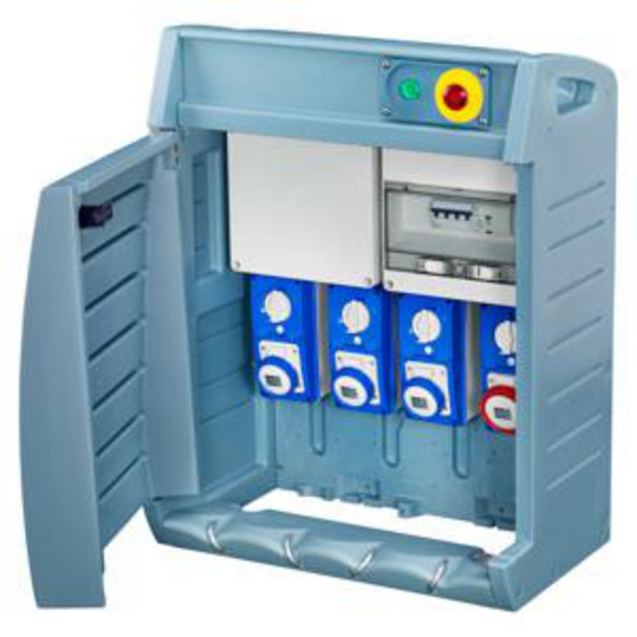 Q-BOX 4-MET KLEMMENBLOK-BEDRAAD-CBF-2x2P+A 16A + 1x3