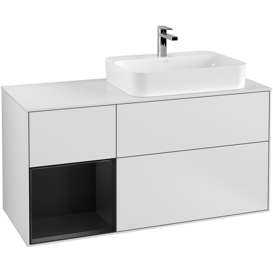 Wastafelonderkast Finion 1200x603x501mm White Matt Lacquer F391PDMT