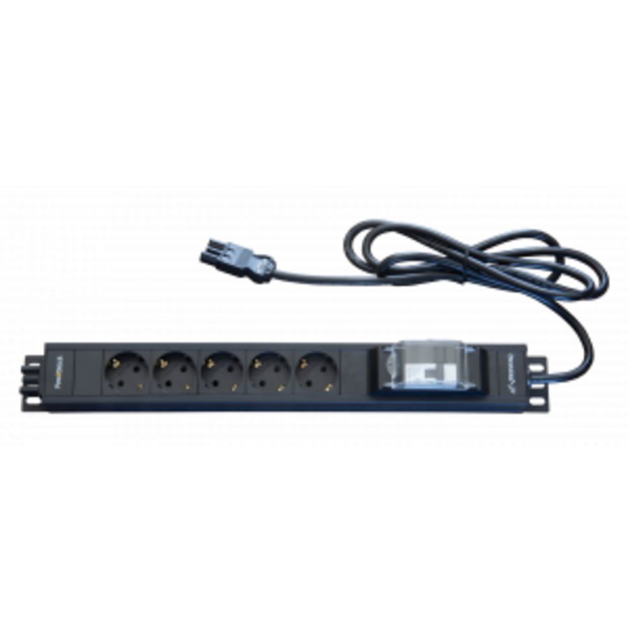 PowRblock 10A Autom. Uitg.5xSchuko+1xGST18/F Kabel GST18M 2mtr.