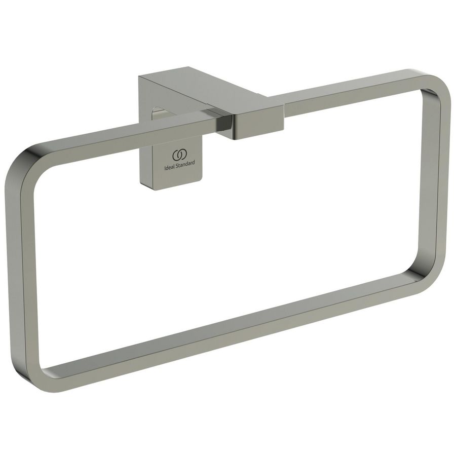 conca handdoekring rechthoekig silver storm (rvs look) T4502GN