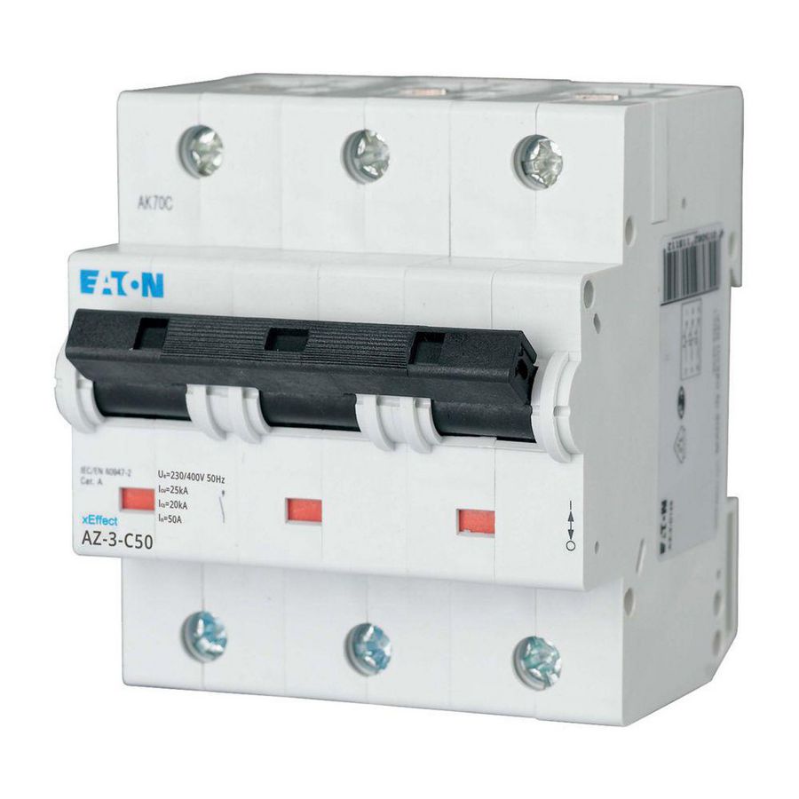 installatieautomaat (MCB) AZ C-karakteristiek 50A 3-polig 25kA