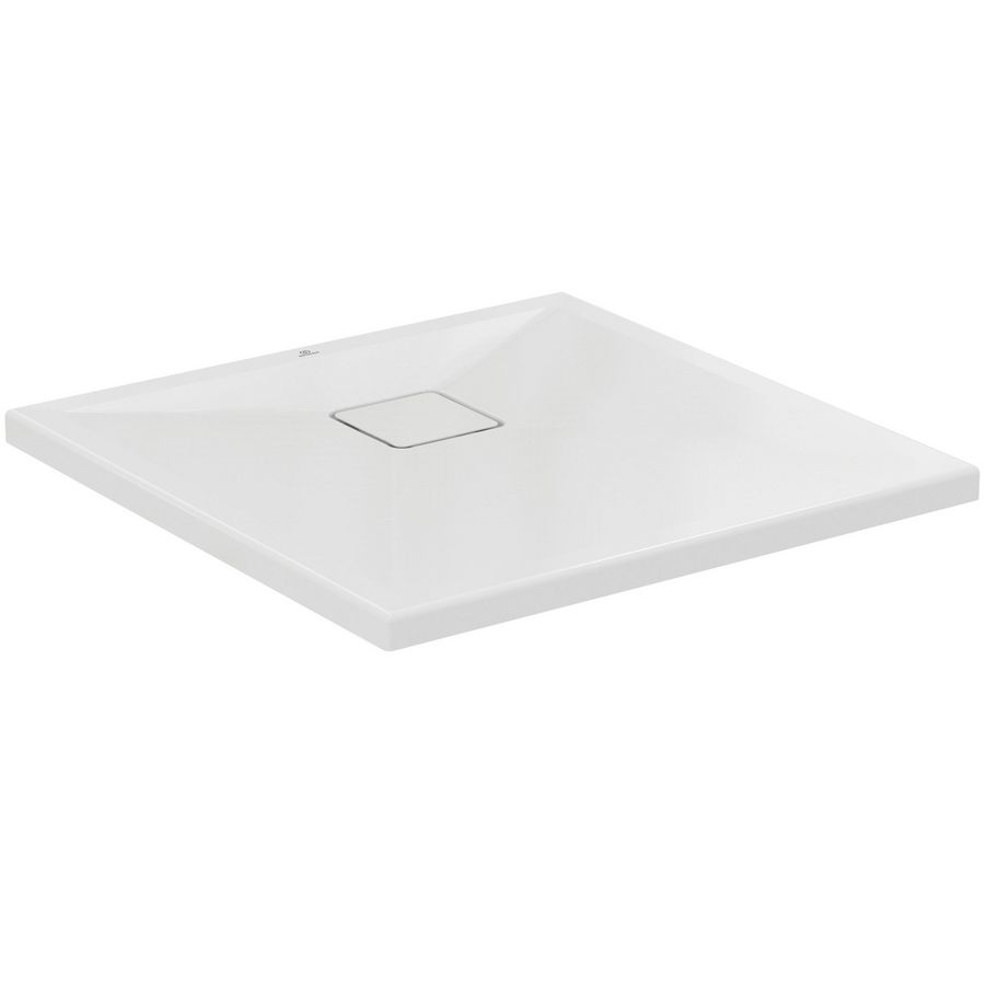 Douchbak ULTRA FLAT EVO vierkant 700x700x35mm in glanzend wit afwerking, zonder waste