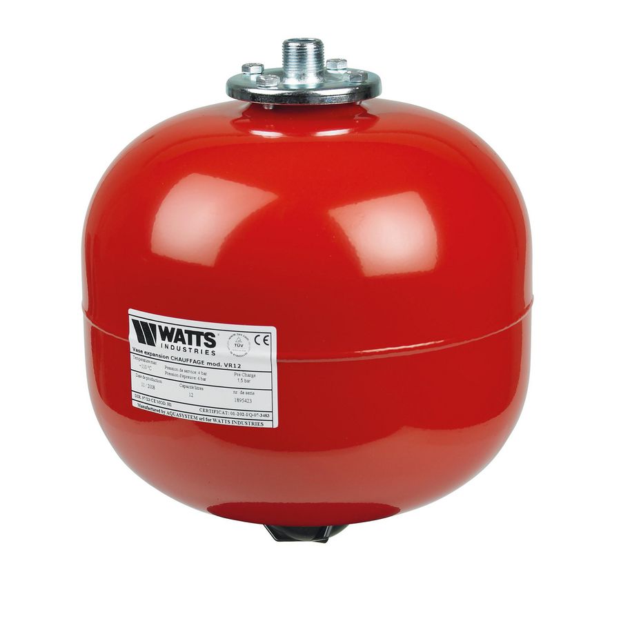 Expansievat verwarming VR12 1,5bar M 3/4 rood