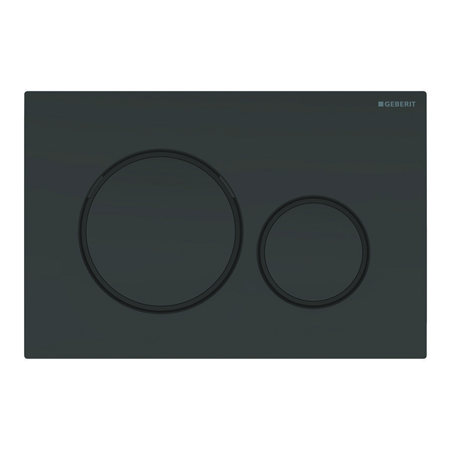 Bedieningsplaat 2-toets Sigma20 ROUND zwart/matzwart/zwart