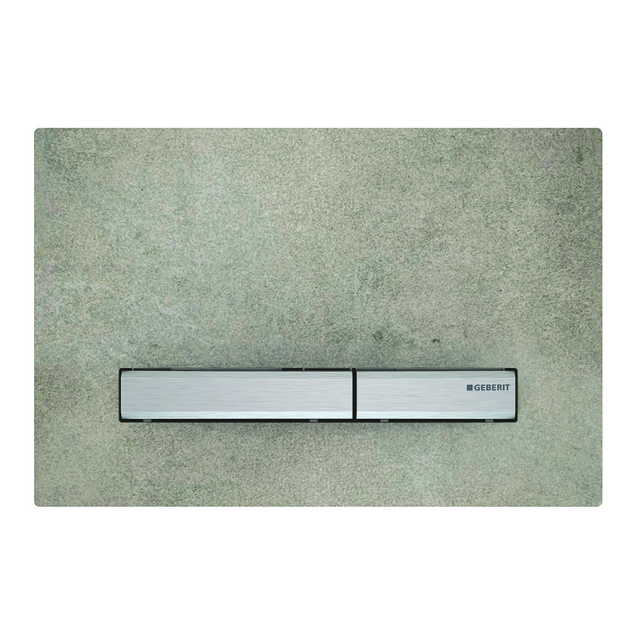 Bedieningsplaat 2-toets Sigma SQUARE 2-toets afdekplaat: betonlook toetsen+bevestigingsplaat: chroom