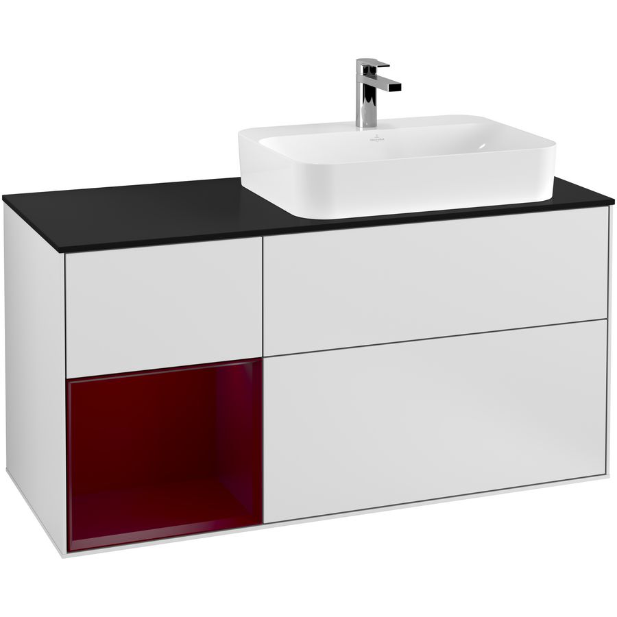 Wastafelonderkast Finion 1200x603x501mm White Matt Lacquer F392HBMT