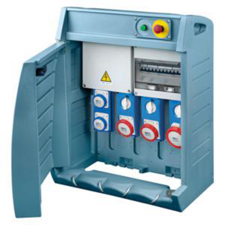 Q-BOX 4-MET KLEMMENBLOK-BEDRAAD-4 2P+A 16 A + 3 3P+A 1