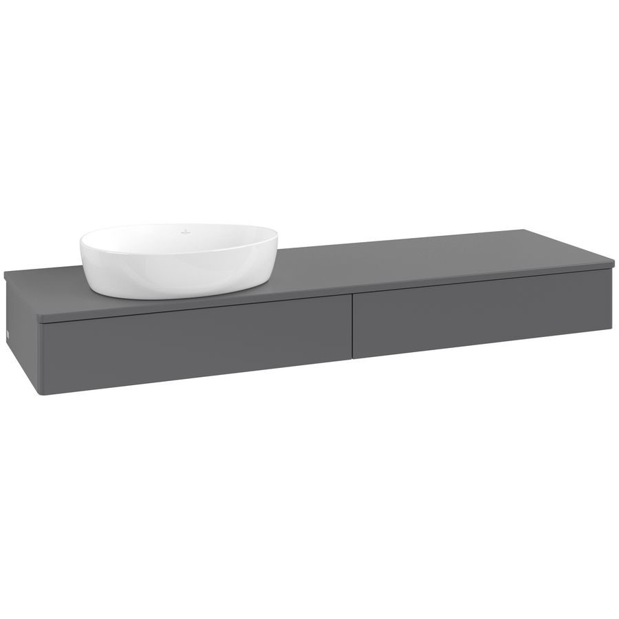 Wastafelonderkast Antao 1600x190x500mm Antr. Matt Lacquer K15010GK