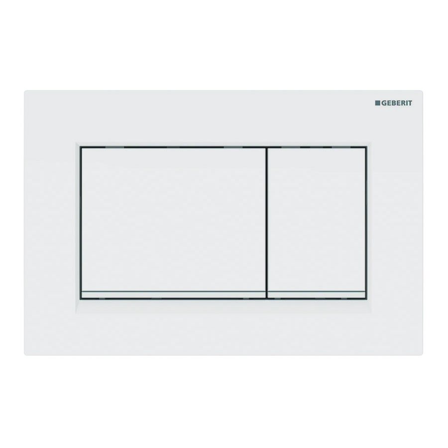 Bedieningsplaat 2-toets Sigma20 SQUARE (voorheen Sigma30) 2-toets plaat+toetsen: wit designstroken: wit mat