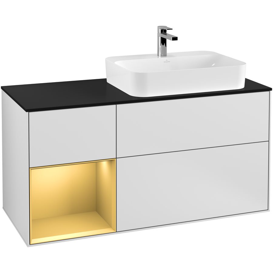 Wastafelonderkast Finion 1200x603x501mm White Matt Lacquer F392HFMT