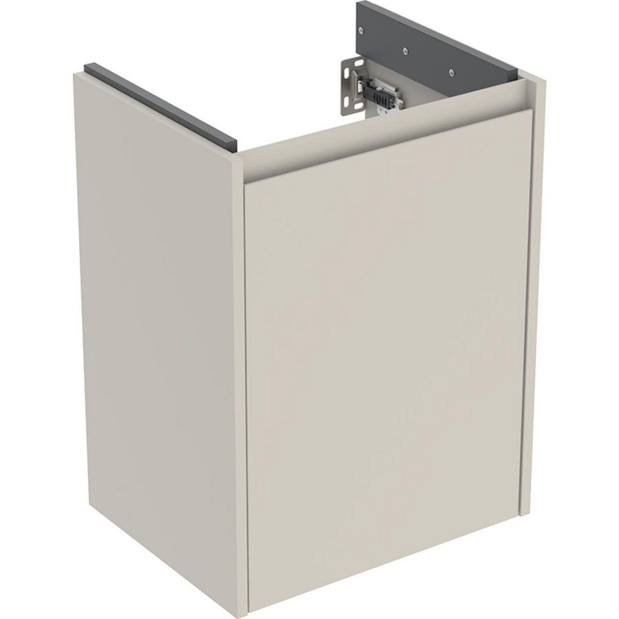 Onderkast voor fontein 1 deur 45.7x60.6x35cm Breedte wastafel=50cm zandgrijs / gelakt zijdemat