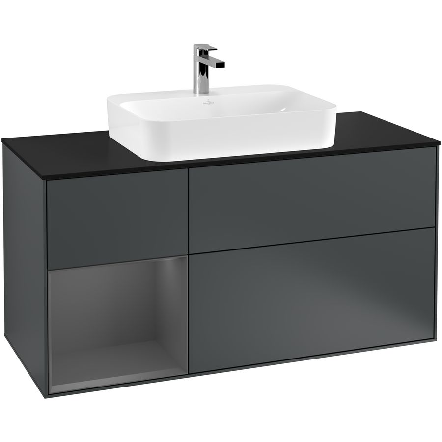 Wastafelonderkast Finion 1200x603x501mm Mid.Blue Matt Lacquer F412GKHG