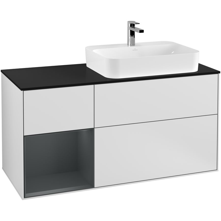 Wastafelonderkast Finion 1200x603x501mm White Matt Lacquer F392HGMT