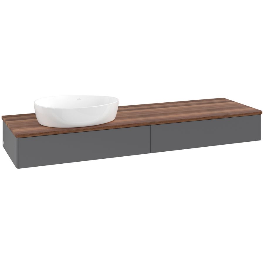 Wastafelonderkast Antao 1600x190x500mm Antr. Matt Lacquer K15012GK
