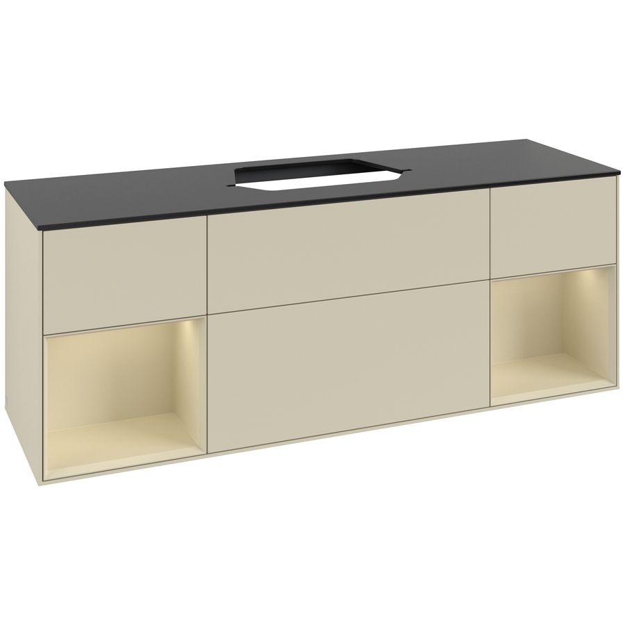 Wastafelonderkast Finion 1600x603x501mm S.Grey Matt Lacquer G452HJHJ