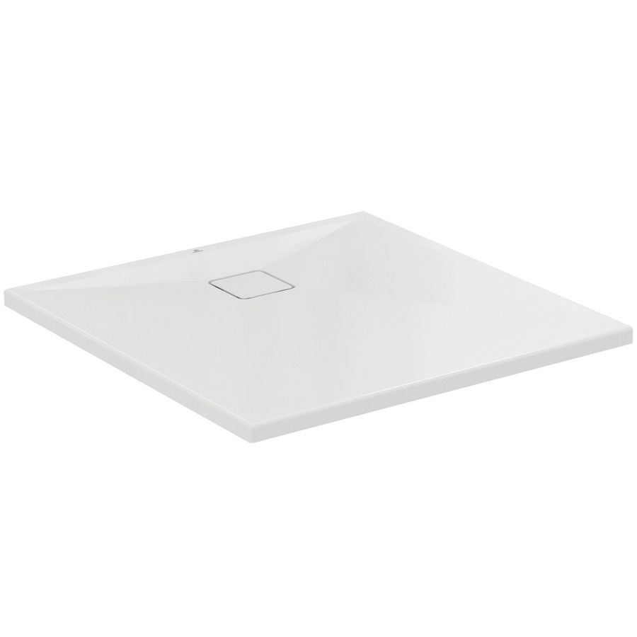 Douchbak ULTRA FLAT EVO vierkant 900x900x35mm in glanzend wit afwerking, zonder waste
