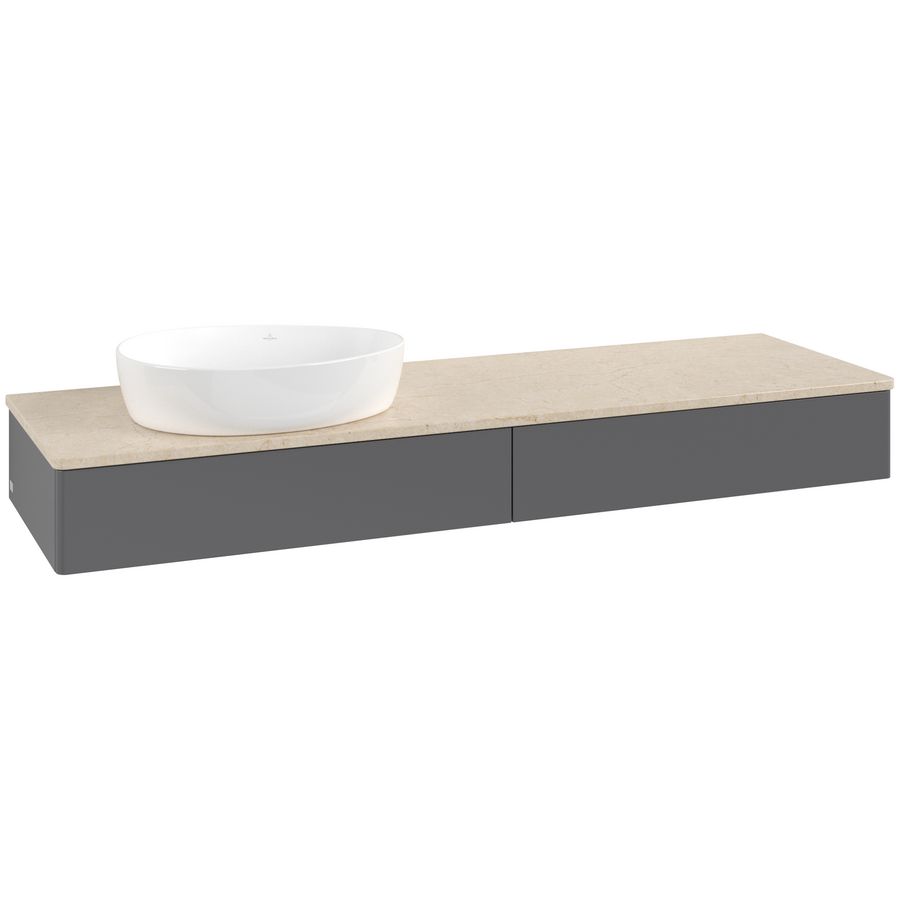 Wastafelonderkast Antao 1600x190x500mm Antr. Matt Lacquer K15013GK