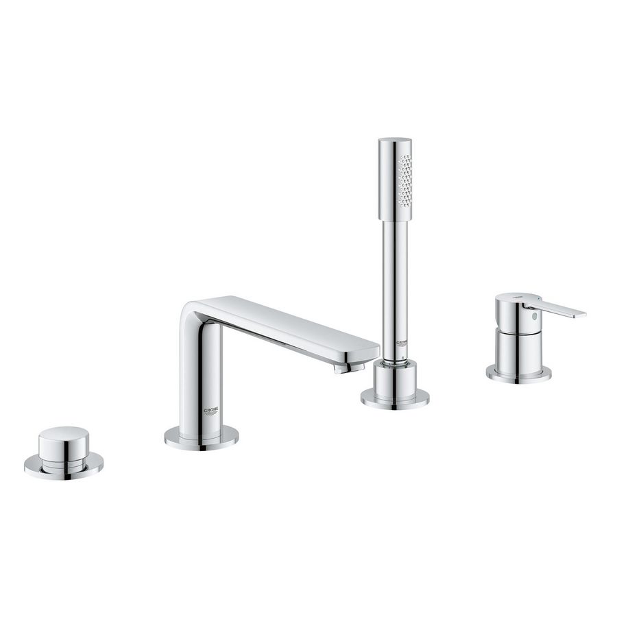 Lineare 4-gats badrandcombinatie chroom