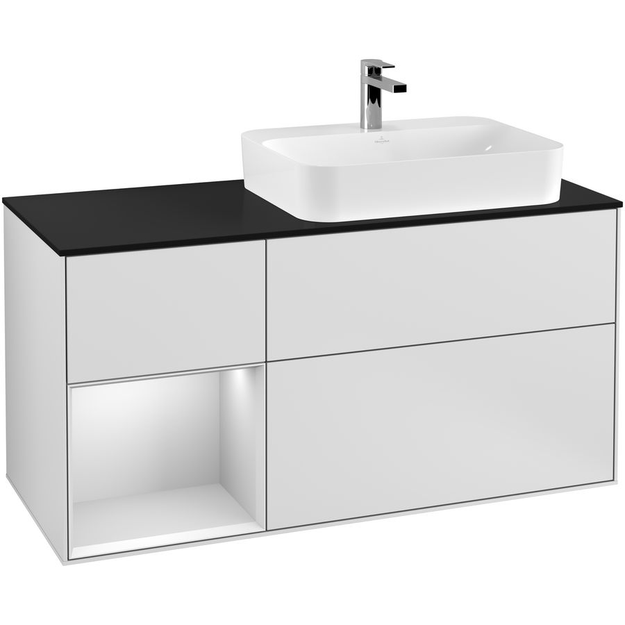 Wastafelonderkast Finion 1200x603x501mm White Matt Lacquer F392MTMT