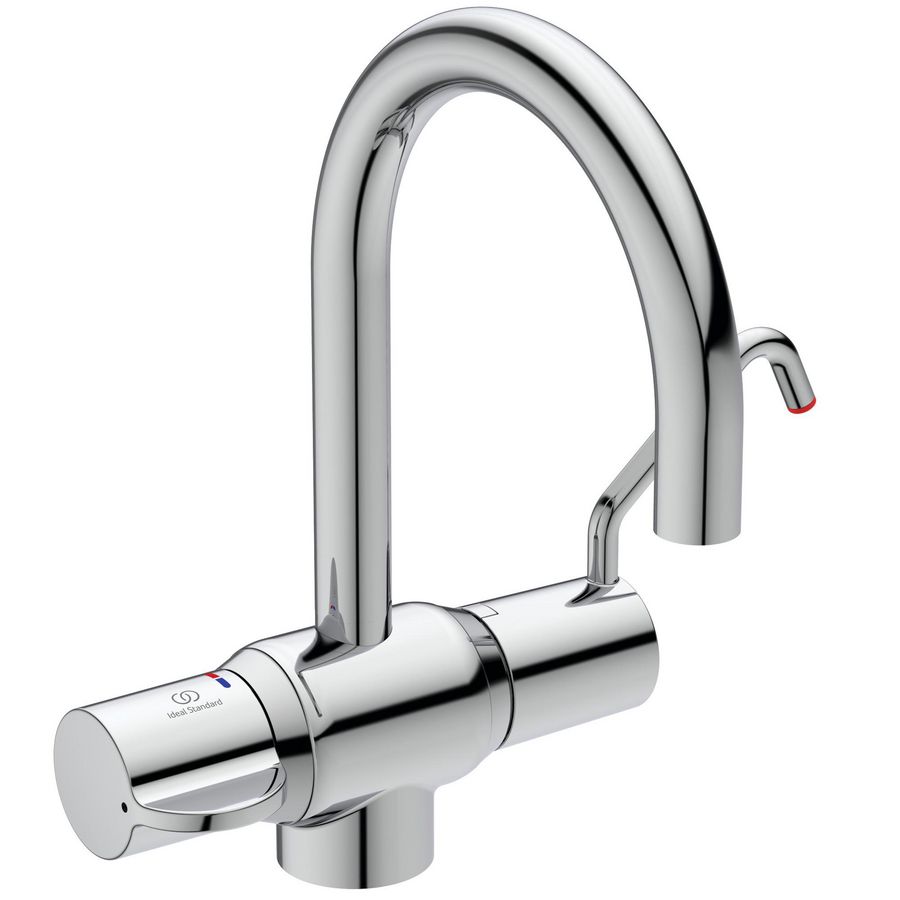 Medical Therm 1-gats wastafelthermostaat chroom draaibare uitloop