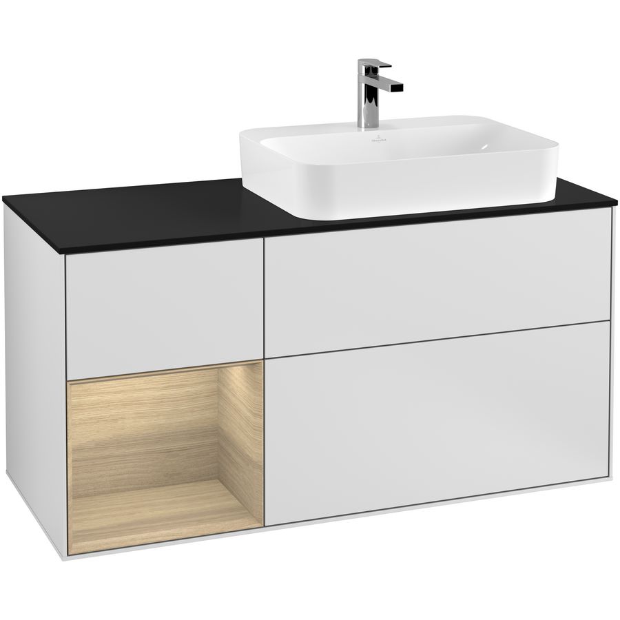 Wastafelonderkast Finion 1200x603x501mm White Matt Lacquer F392PCMT