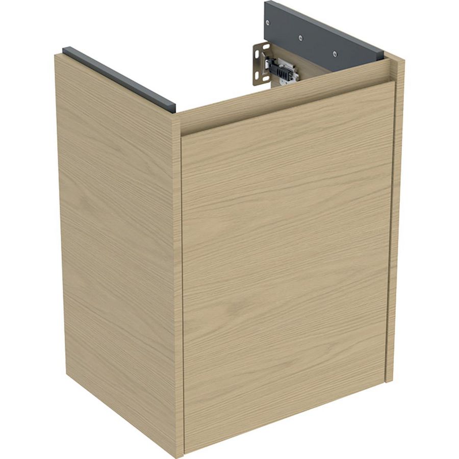 Onderkast voor fontein 1 deur 45.7x60.6x35cm Breedte wastafel=50cm eik naturel / Melamine houtstructuur