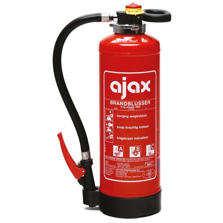 Handblusser / poederblusser GP6n-c 6kg. ABC-poeder met CO2-patroon (809-195106)