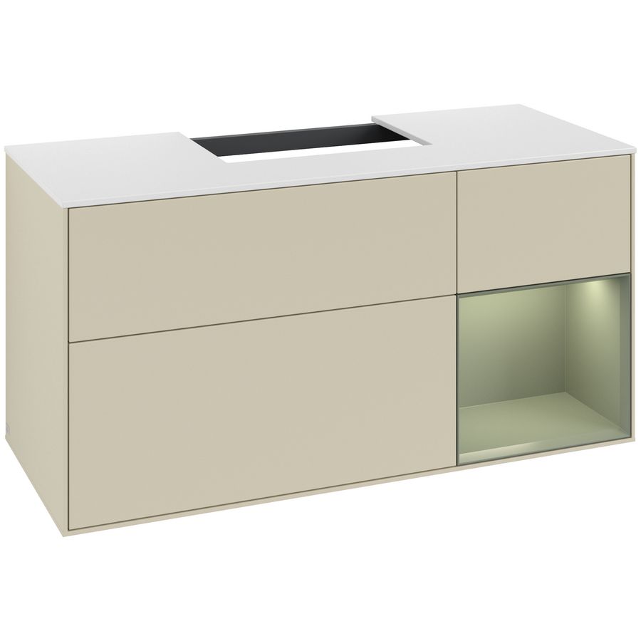 Wastafelonderkast Finion 1200x603x501mm S.Grey Matt Lacquer G171GMHJ