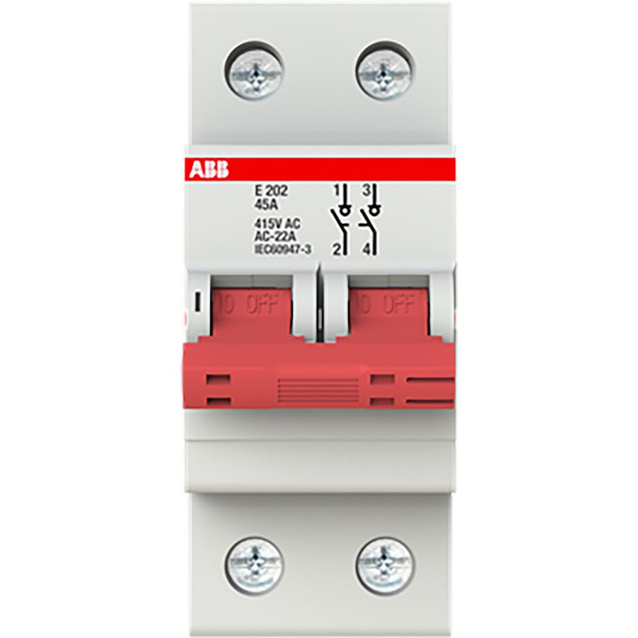 Aan-Uit schakelaar rood 2 P 45A