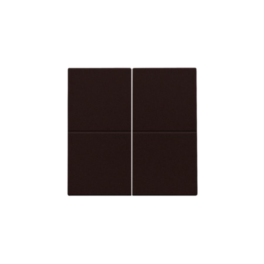 Afwerkingsset 4-voudig elektr. schakelaar/drukknop d.brown