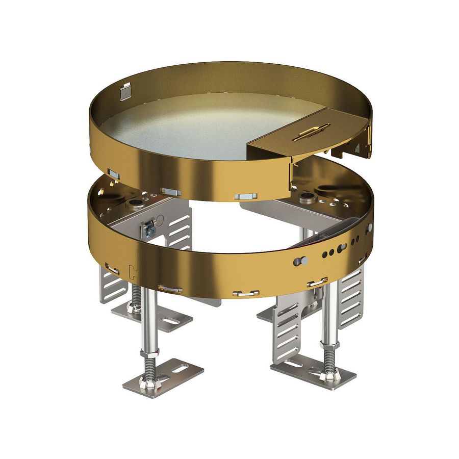 Ronde cassette met snoeruitgang Ø215mm Messing 7409254