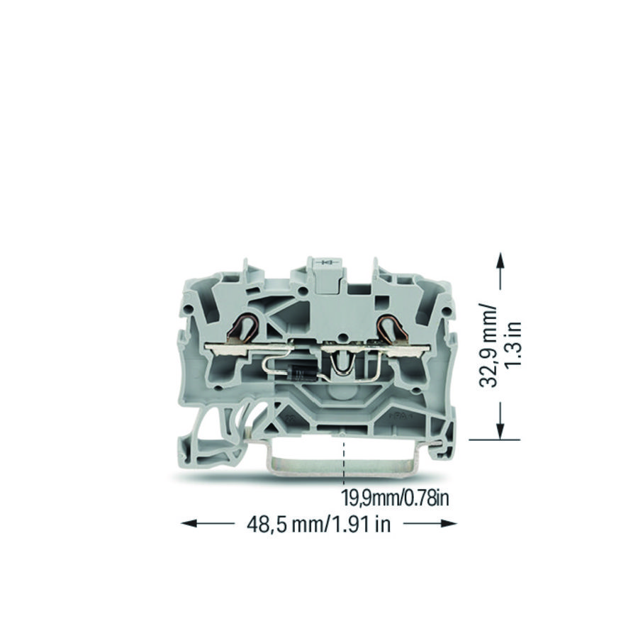 Moduleklem 2-draads diode 1N4007 2202-1211/1000-411 VVE=100