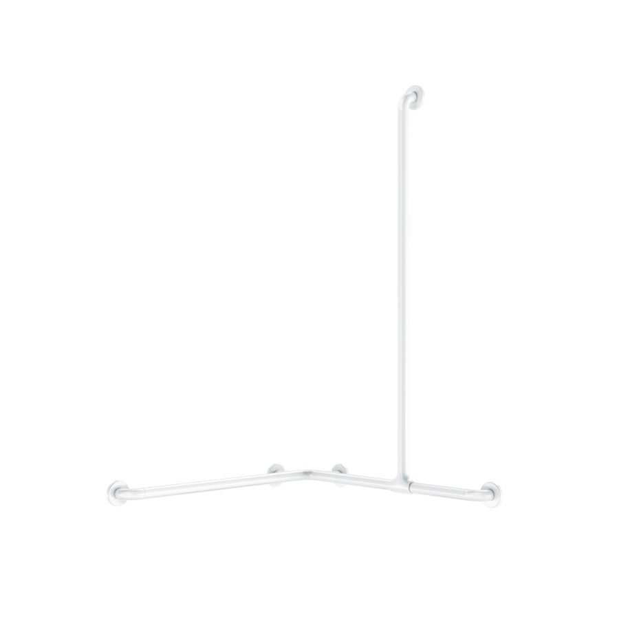 Douchegreep + verstelbare verticale stang Ø32 wit Nylon