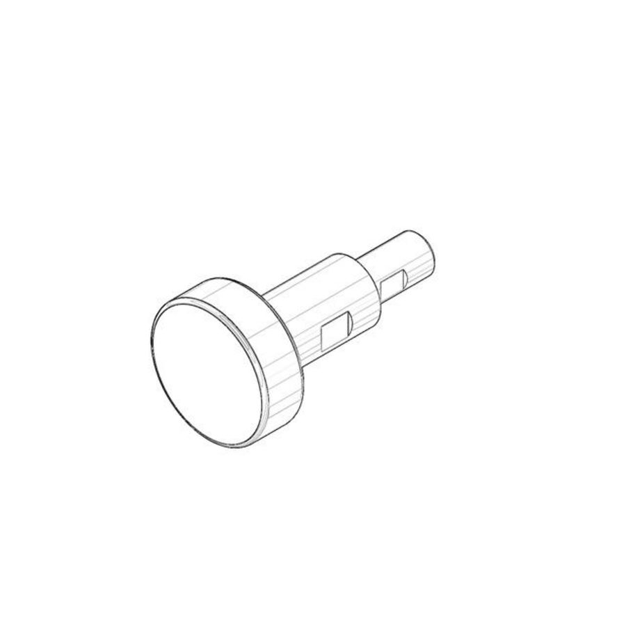 Trekstang v. omst. knop 26x47,3mm Mat Zwart