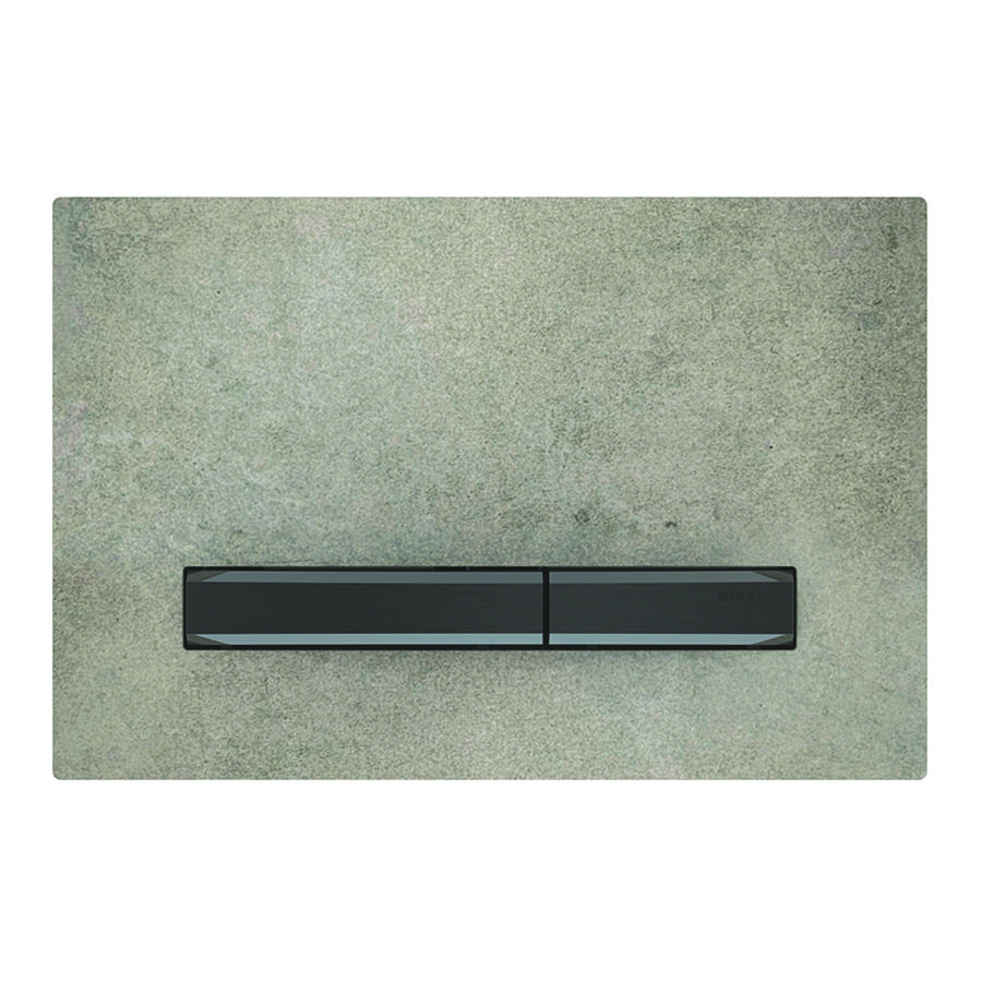 Bedieningsplaat 2-toets Sigma SQUARE 2-toets afdekplaat: betonlook toetsen+bevestigingsplaat: zwartchroom