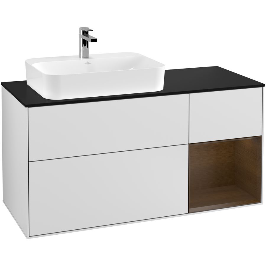 Wastafelonderkast Finion 1200x603x501mm White Matt Lacquer F402GNMT