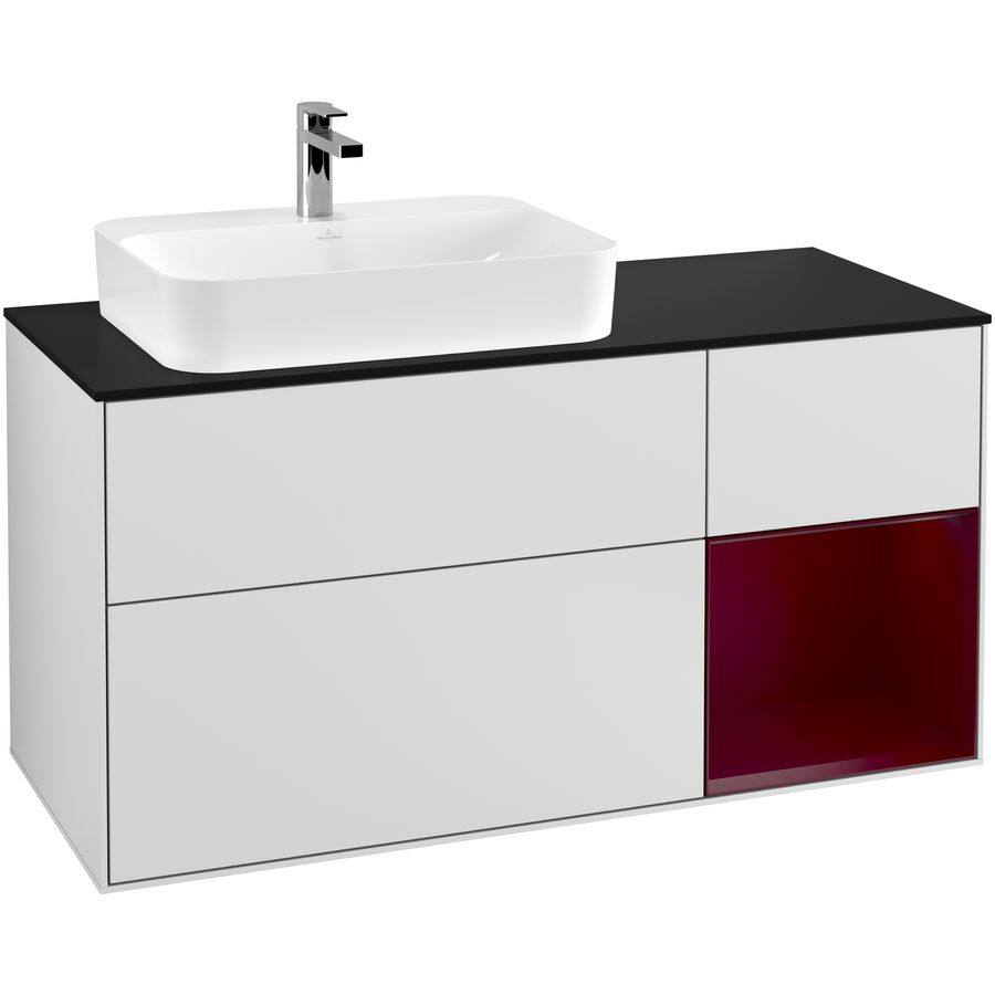Wastafelonderkast Finion 1200x603x501mm White Matt Lacquer F402HBMT