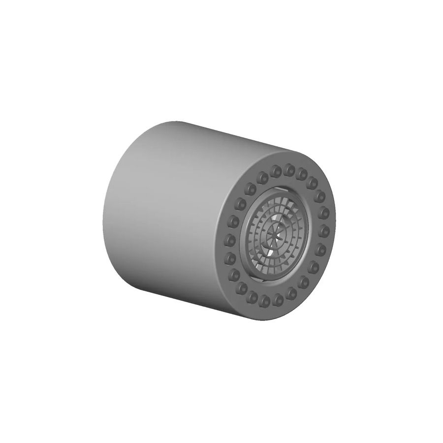 Perlator Kopstuk 26x32mm, 8l/min. Messing gebors. (23kt Go