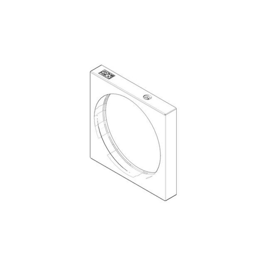 Rozet 60x60x9x52,6mm chr