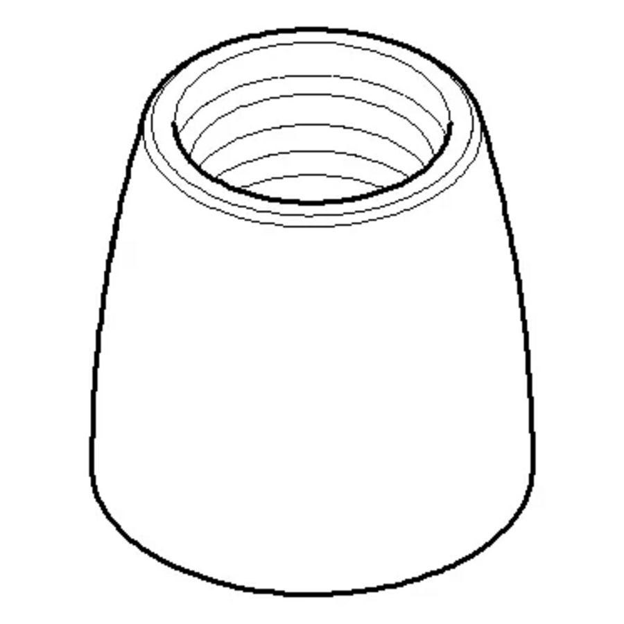 Aansluiting v. regendouche elegant 33,5x32mm chr gesatineerd