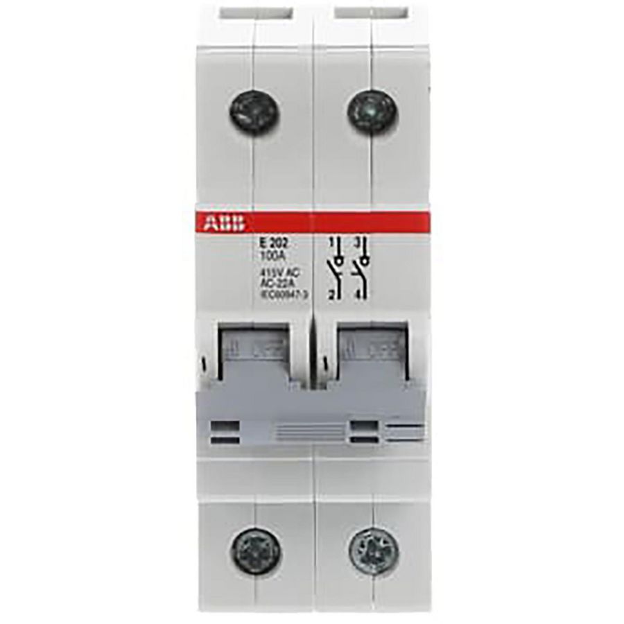 Aan-Uit schakelaar grijs 2 P 100A