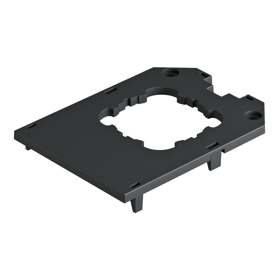 Afdekplaat voor UT34, 1 draagring 104x76x4 zwart VVE=10