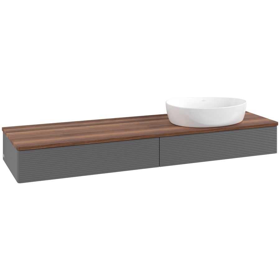 Wastafelonderkast Antao 1600x190x500mm Antr. Matt Lacquer K16112GK
