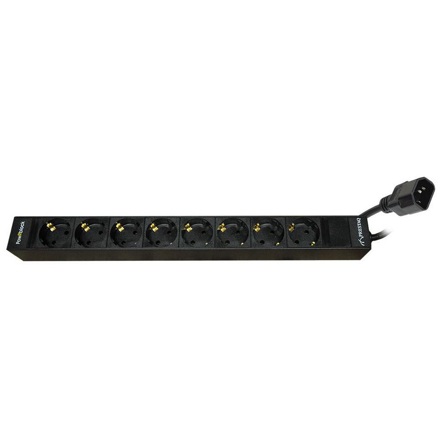 PowRblock 19" Horizontal 8 x Schuko 2mtr. kabel vv C14