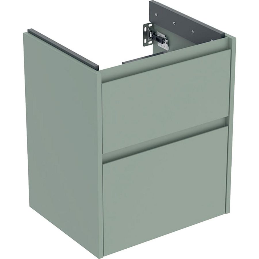 onderkast voor wastafel 2x la 50.4x60.6x40.5cm Breedte wastafel=55cm saliegroen / gelakt zijdemat