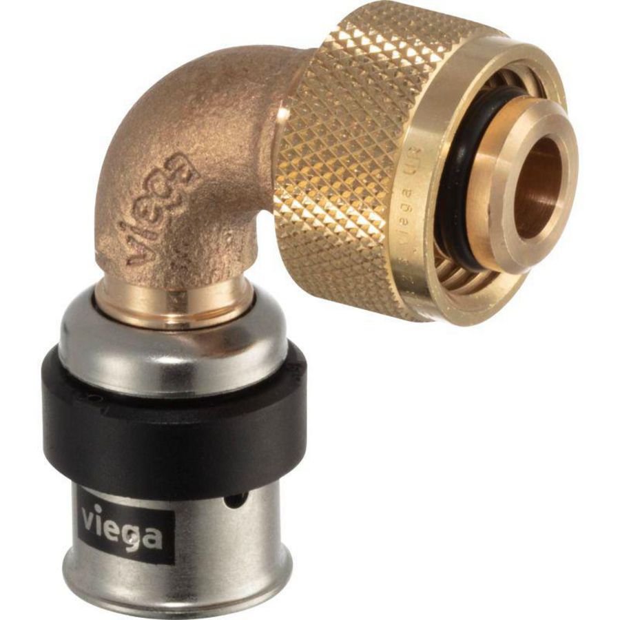 Overgangsbocht Smartpress 16x1/2"bt. Prevista Brons 6716.8